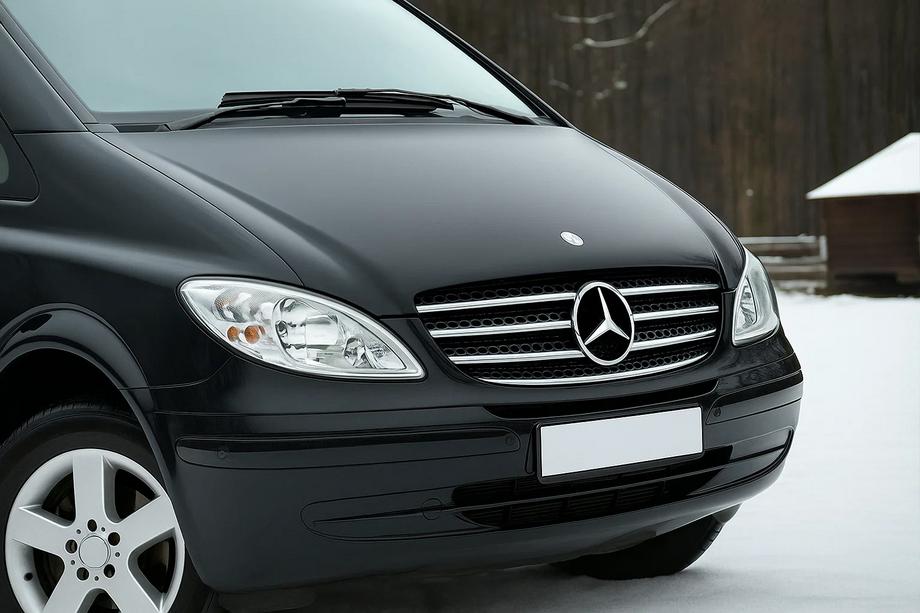 Mercedes Vito W639 2004-2014 гг. Накладка на решетку 2004-2010 нержавейка OmsaLine - Итальянская Нержавеющая Сталь Image