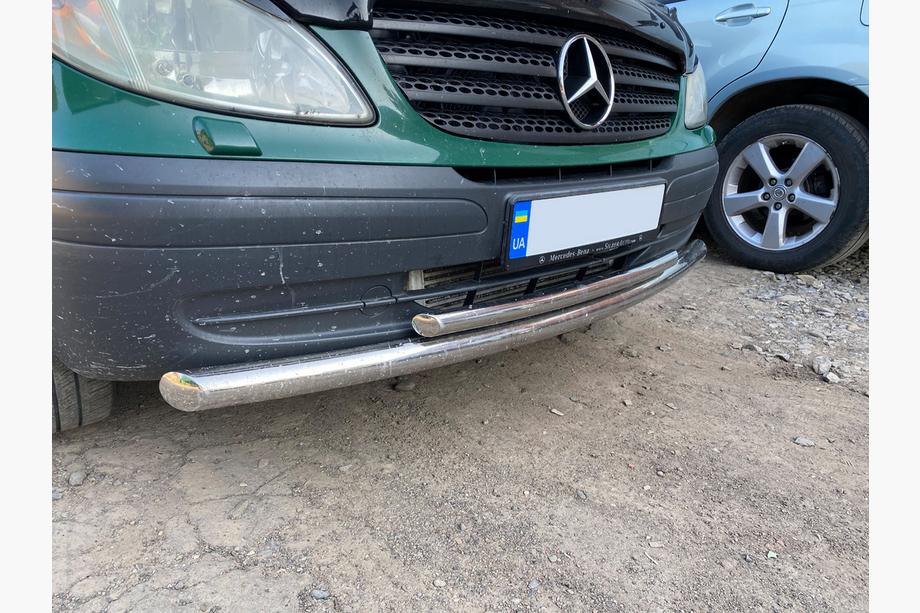 Mercedes Vito W639 2004-2014 гг. Передняя защита ST014 (нержавейка) 2010-2015, 51 ↗ 42мм Фото 3