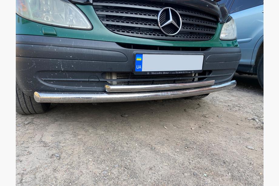 Mercedes Vito W639 2004-2014 гг. Передняя защита ST014 (нержавейка) 2010-2015, 51 ↗ 42мм Фото 4