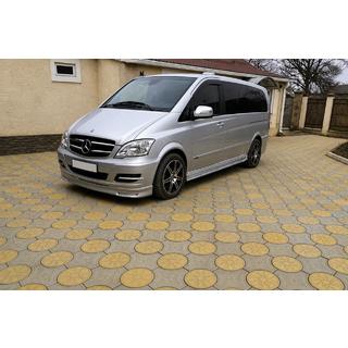 Накладка на бампер BRB V1 (под покраску) Mercedes Vito W639 2004-2014 гг. фото 3