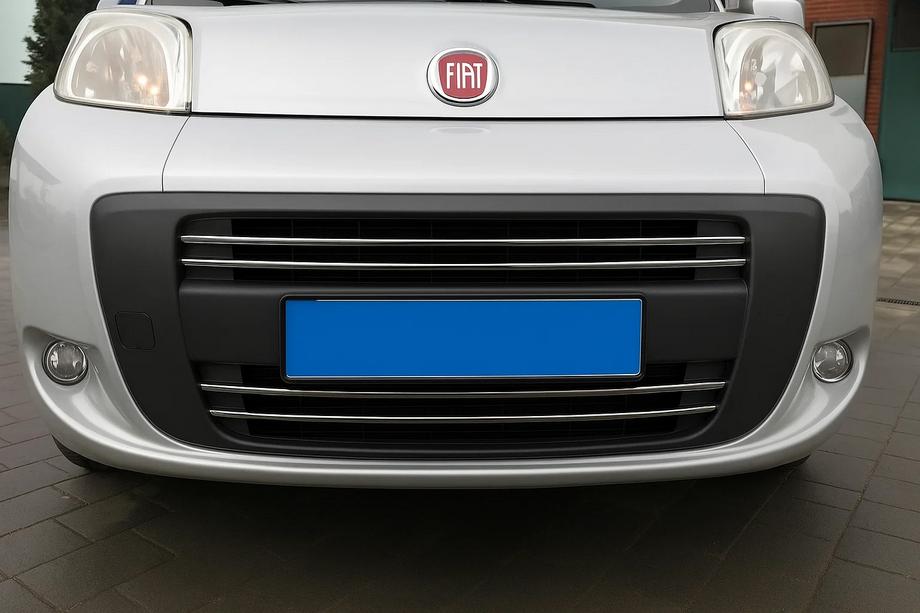 Fiat Fiorino/Qubo 2008-2024 гг. Накладки на решетку радиатора (4 шт., нержавейка) OmsaLine - Итальянская Нержавейка Фото 3