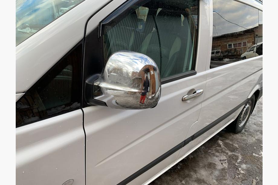 Mercedes Viano 2004-2014 гг. Хромированные Накладки на Зеркала VITO 2004-2010 (2 шт) Хромированный пластик Фото 4