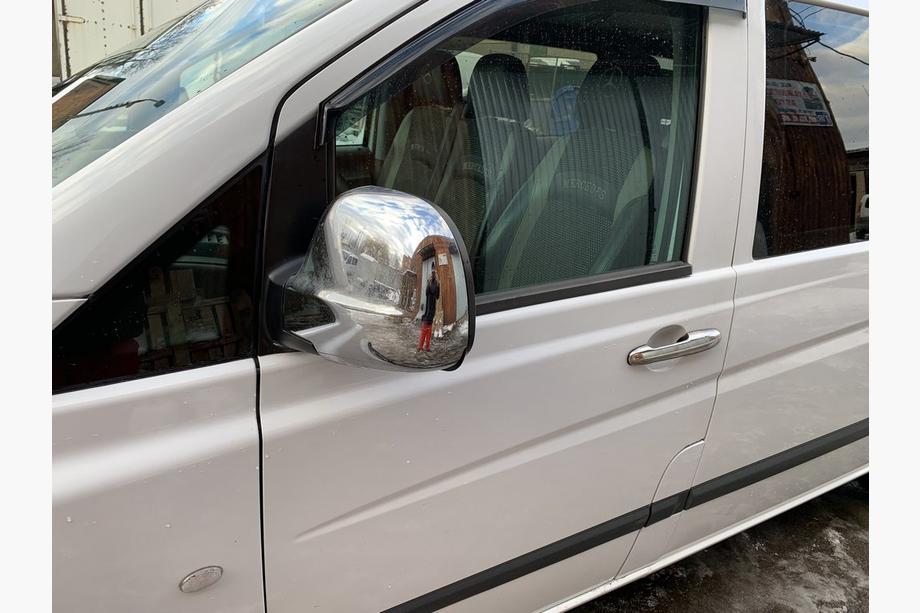 Mercedes Viano 2004-2014 гг. Хромированные Накладки на Зеркала VITO 2004-2010 (2 шт) Хромированный пластик Фото 6