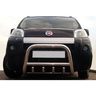 Кенгурятник QT006 (нерж. сталь) Fiat Fiorino/Qubo 2008-2024 гг. фото 2