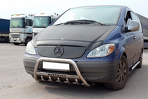 Mercedes Viano 2004-2014 гг. Защита переднего бампера WT003/004 (нержавейка) фото 1