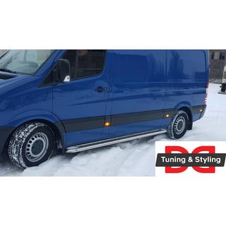 Боковые Подножки Premium (2 шт., Нержавейка) Mercedes Sprinter W906 2006–2018 гг. фото 3