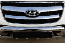 Hyundai Santa Fe 2 2006-2012 гг. Хромированные Накладки на Решетку (2006-2010, 2 шт., нержавейка) фото 1