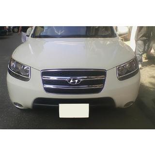 Хромированные Накладки на Решетку (2006-2010, 2 шт., нержавейка) Hyundai Santa Fe 2 2006-2012 гг. фото 3