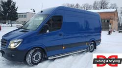 Volkswagen Crafter 2006-2016 гг. Боковые Подножки Premium (2 шт., Нержавейка) фото 3