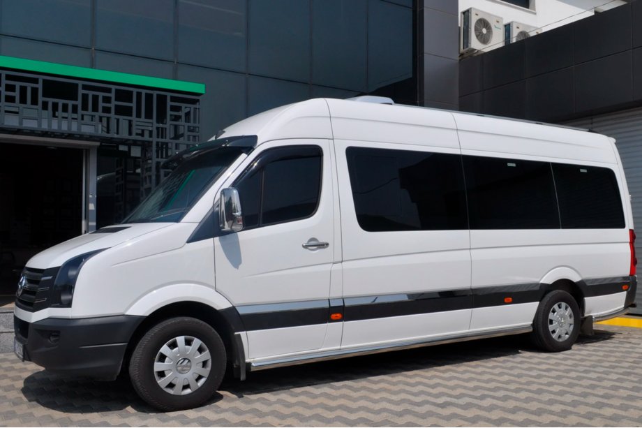 Volkswagen Crafter 2006-2016 гг. Боковые трубы (2 шт., нержавейка) d60, средняя база Image