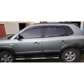 Хромированные Накладки на Ручки Дверей (4 шт, Нержавейка) Hyundai Tucson JM 2004- гг. фото 4