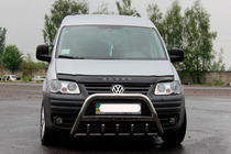 Volkswagen Caddy 2004-2010 гг. Кенгурятник WT003 (нержавейка) фото 2