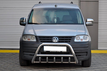 Volkswagen Caddy 2004-2010 гг. Кенгурятник WT003 (нержавейка) фото 8