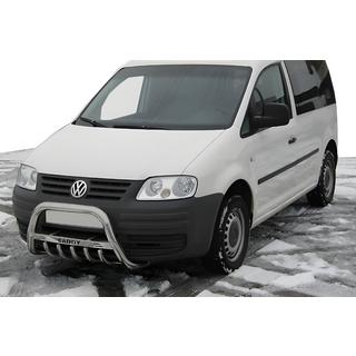Кенгурятник WT003 (нержавейка) Volkswagen Caddy 2004-2010 гг. фото 1