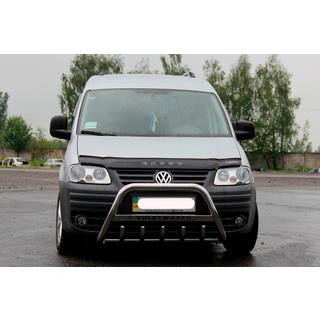 Кенгурятник WT003 (нержавейка) Volkswagen Caddy 2004-2010 гг. фото 2