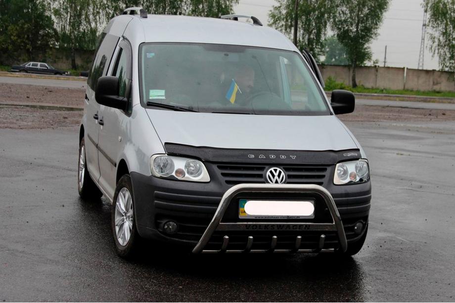 Volkswagen Caddy 2004-2010 гг. Кенгурятник WT003 (нержавейка) Фото 8