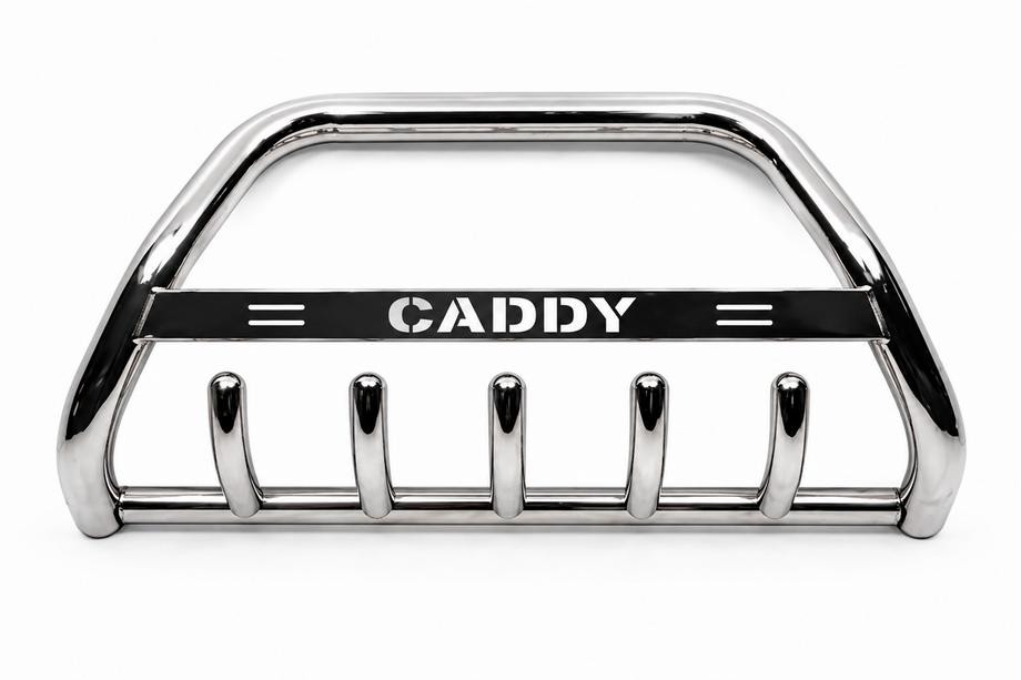 Volkswagen Caddy 2004-2010 гг. Кенгурятник WT003 (нержавейка) Фото 3