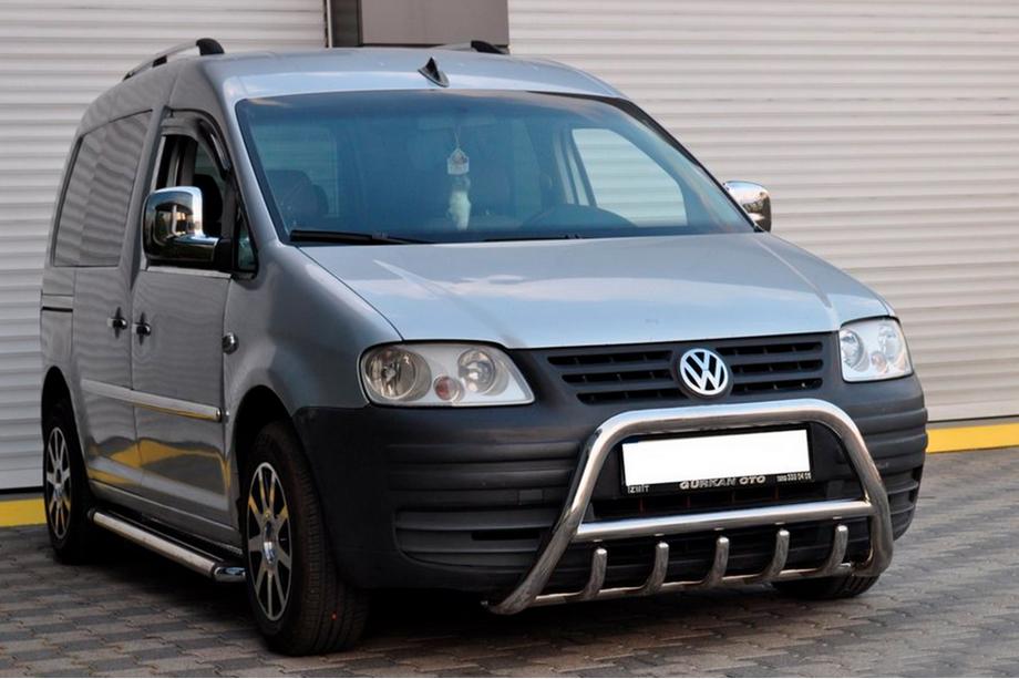 Volkswagen Caddy 2004-2010 гг. Кенгурятник WT003 (нержавейка) Фото 4