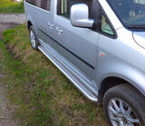 Volkswagen Caddy 2004-2010 гг. Боковые Подножки Premium (2 шт., Нержавейка) Стандартная база, d60 фото 1