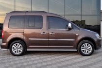 Volkswagen Caddy 2004-2010 гг. Боковые трубы BB001 (2 шт., нержавейка) фото 2