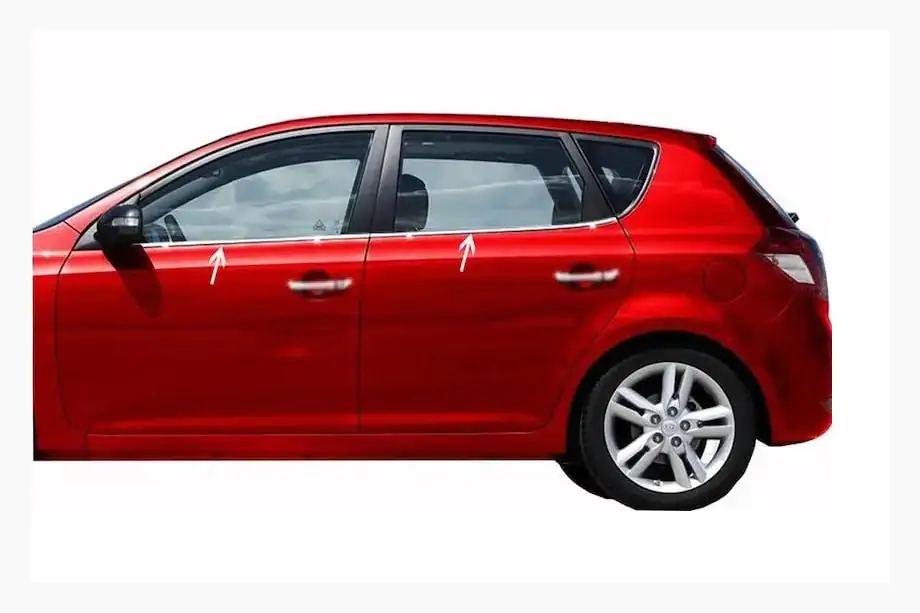 Kia Ceed 2007-2012 гг. Окантовка окон Нержавеющая сталь (4 шт.) Image