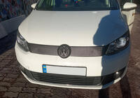 Volkswagen Caddy 2010-2015 гг. Зимняя накладка на решетку радиатора (верхняя) Матовый фото 1
