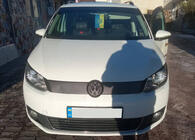 Volkswagen Caddy 2010-2015 гг. Зимняя накладка на решетку радиатора (верхняя) Матовый фото 2