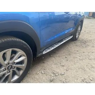 Боковые пороги Оригинальный дизайн V1 (2шт) Hyundai Tucson TL 2016-2021 гг. фото 4