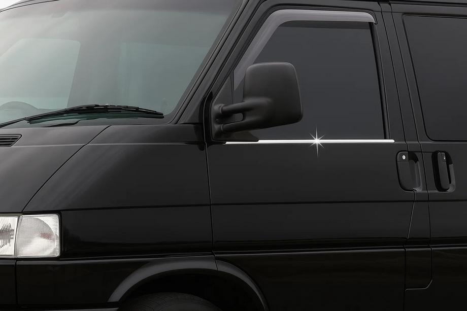 Volkswagen T4 Transporter 1990-2003 гг. Наружные молдинги окон (2 шт., нержавейка) OmsaLine - Итальянская Нержавейка Image