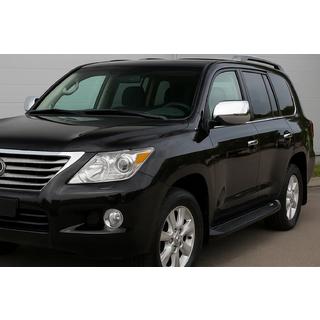 Хромированные Накладки на Зеркала (2008-2012, 2 шт., Нержавейка) Lexus LX570/450d 2008-2022 гг. фото 1