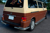 Volkswagen T4 Caravelle/Multivan 1990–2003 гг. Боковые Подножки Premium (2 шт., Нержавейка) d60, короткая база фото 11