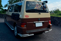 Volkswagen T4 Caravelle/Multivan 1990–2003 гг. Боковые Подножки Premium (2 шт., Нержавейка) d60, короткая база фото 12