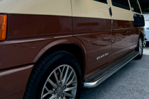 Volkswagen T4 Caravelle/Multivan 1990–2003 гг. Боковые Подножки Premium (2 шт., Нержавейка) d60, короткая база фото 5