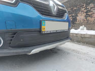 Renault Sandero 2013-2022 гг. Зимняя нижняя накладка на решетку радиатора (2013-2017) Матовый фото 4