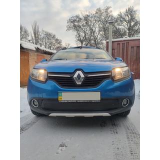 Зимняя нижняя накладка на решетку радиатора (2013-2017) Renault Sandero 2013-2022 гг. фото 3