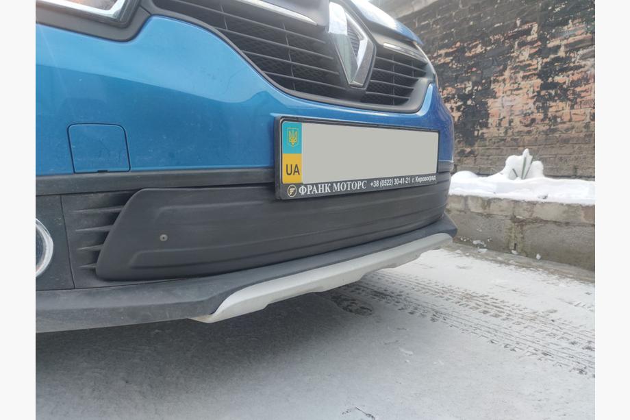 Renault Logan II 2013-2022 гг. Зимняя нижняя накладка на решетку радиатора (2013-2015) Матовый Фото 4