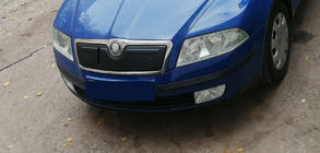 Skoda Octavia II A5 2006-2010 гг. Зимняя накладка на решетку радиатора (верхняя) фото 3