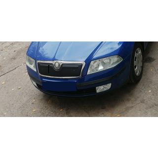 Зимняя накладка на решетку радиатора (верхняя) Skoda Octavia II A5 2006-2010 гг. фото 3