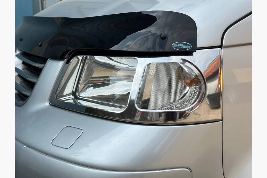 Volkswagen T5 Transporter 2003-2010 гг. Хромированные накладки на передние фары (2 шт., нержавейка) Carmos - Турецкая сталь Фото 4