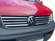Volkswagen T5 Transporter 2003-2010 гг. Хромированные накладки на решетку (8 полос, нержавейка) фото 1