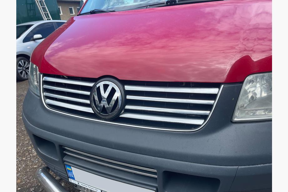 Volkswagen T5 Transporter 2003-2010 гг. Хромированные накладки на решетку (8 полос, нержавейка) Carmos - Турецкая Нержавеющая Сталь Фото 2