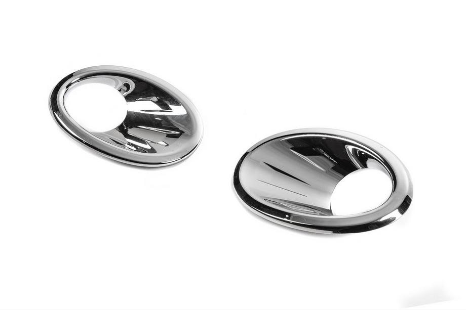 Nissan Qashqai 2010-2014 гг. Окантовки противотуманных фар с углублением (2 шт, пластик) Фото 6