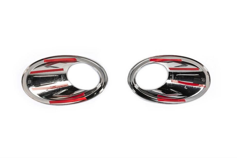 Nissan Qashqai 2010-2014 гг. Окантовки противотуманных фар с углублением (2 шт, пластик) Фото 7