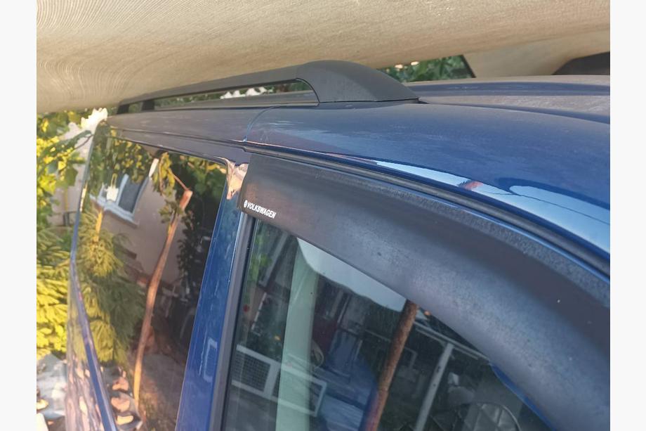 Volkswagen T5 Transporter 2003-2010 гг. Черные рейлинги Длинная база, металлические ножки Фото 19