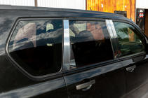 Nissan X-trail T31 2007-2014 гг. Накладки на дверные стойки из нержавеющей стали (8 шт) фото 3