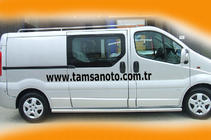 Nissan Primastar 2002-2014 гг. Боковые трубы (2 шт, нержавейка) 60мм, Длинная база фото 5