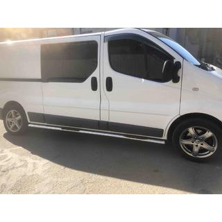 Боковые трубы (2 шт, нержавейка) Nissan Primastar 2002-2014 гг. фото 4