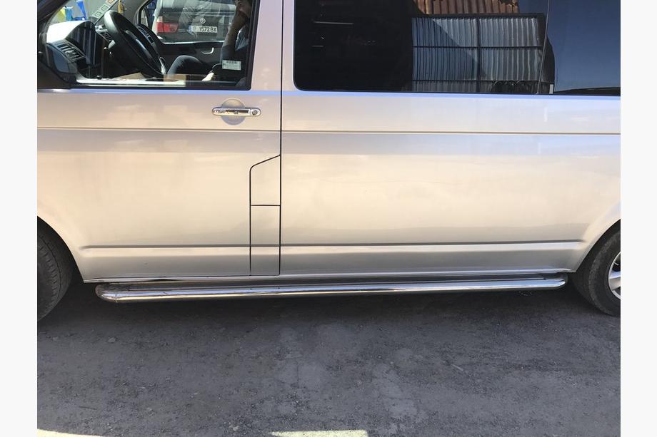 Volkswagen T5 Multivan 2003–2010 гг. Боковые Подножки Premium (2 шт., Нержавейка) 60 мм, короткая база Фото 3