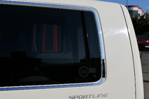 Volkswagen T5 Caravelle 2004-2010 гг. Полный комплект молдингов на окна (14 шт, нержавейка) фото 2