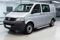 Volkswagen T5 Caravelle 2004-2010 гг. Боковые Подножки Maya V2 (2 шт., Алюминий) Длинная База фото 1